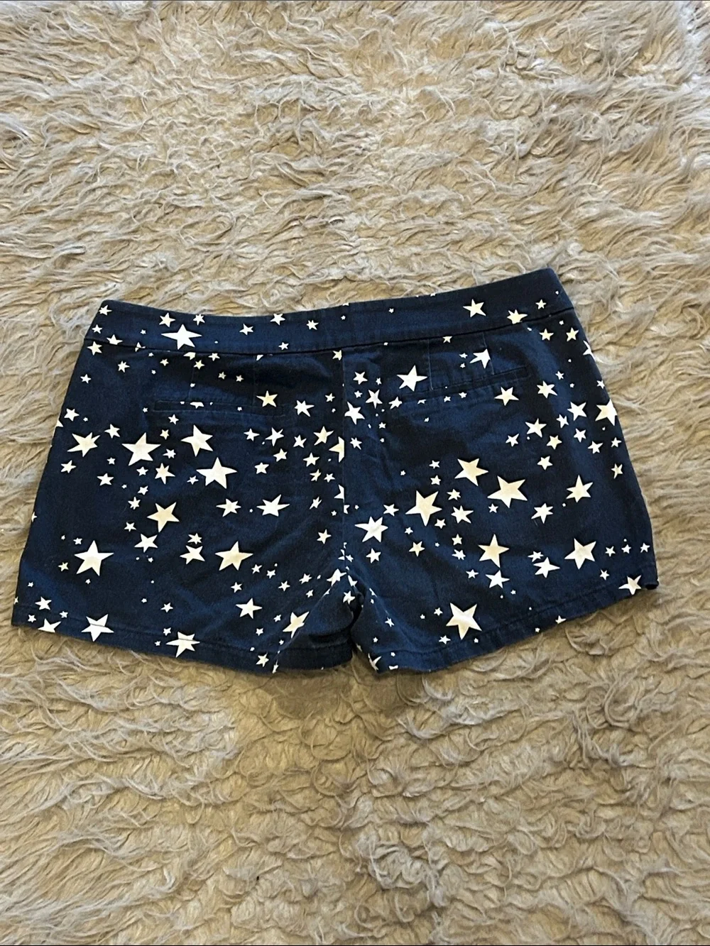 Jcrew Women’s Navy Star Print Cotton Chino Shorts